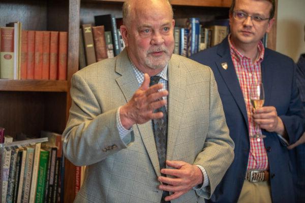 Jeff Harding '81 at the naming ceremony for the Harding Library of Law & History at Shenandoah University.